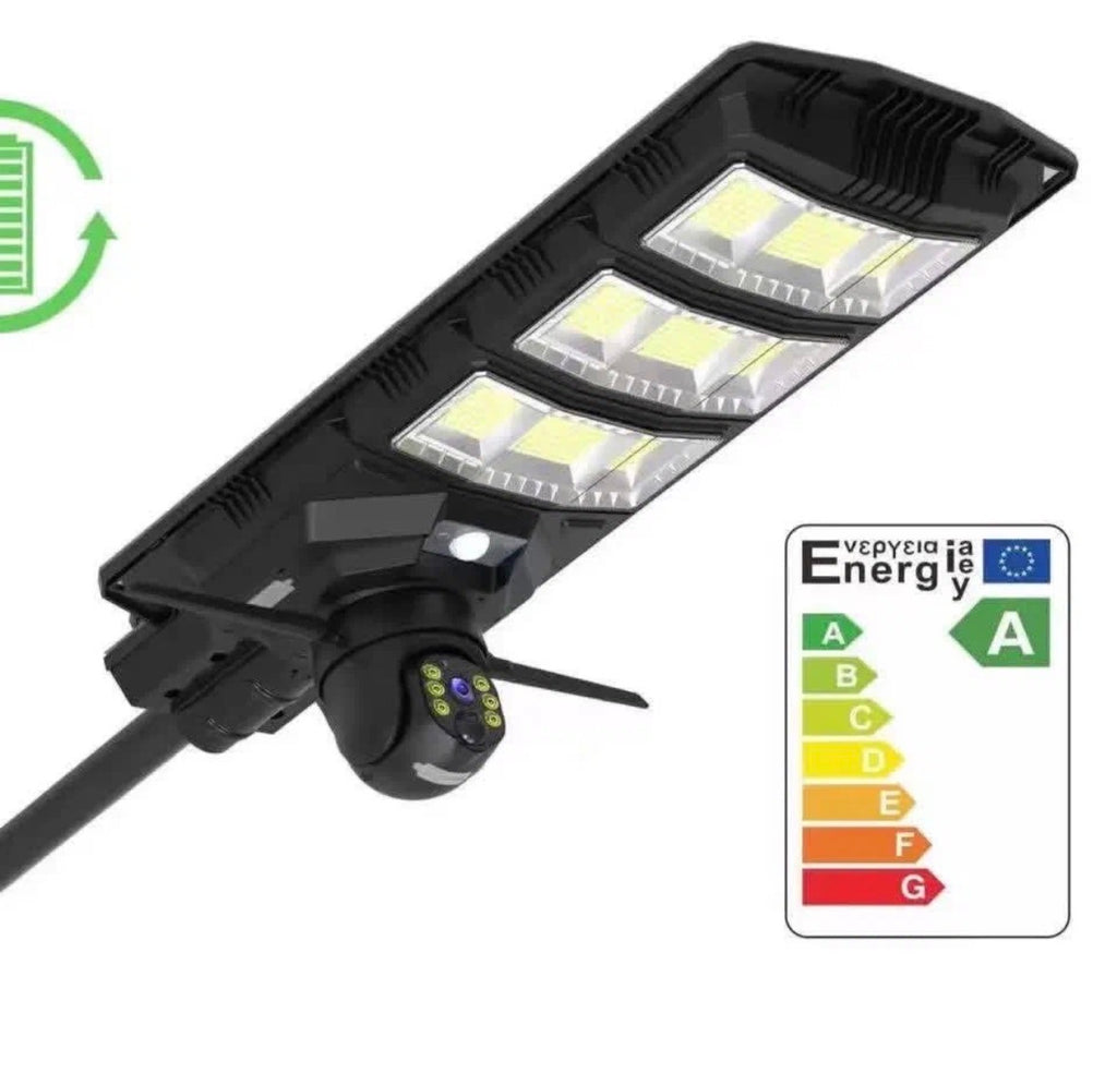 Lampadaire Solaire Intelligent avec Caméra HD Intégrée